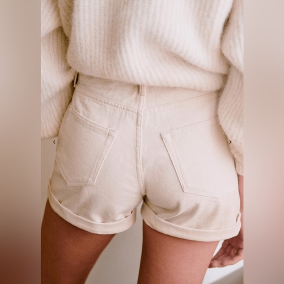 Sezane Niels Short in Ecru Denim - Picture 3 of 8